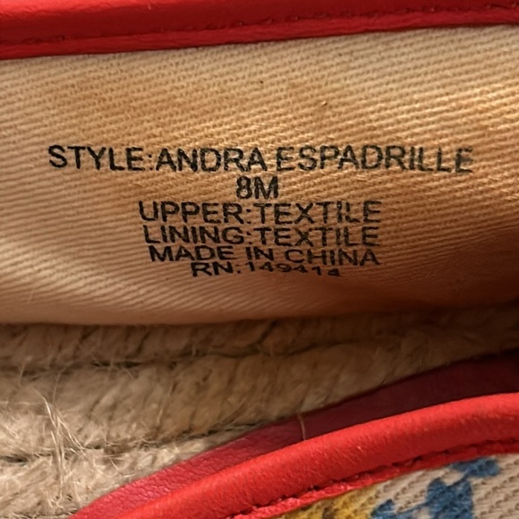 Johnny Was Floral Embroidered Andra Platform Espadrille Slide On Flat Size 8 - Picture 11 of 13